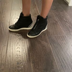 DKNY black heeled boots
